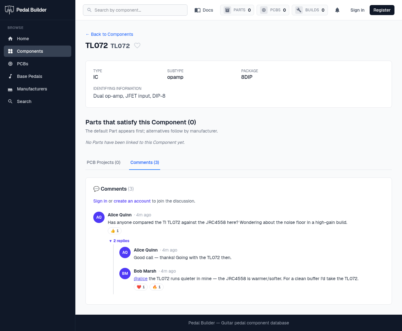 The comments section when signed out — a sign-in prompt above a fully readable thread
